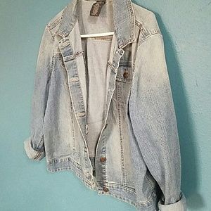 Light wash denim jacket